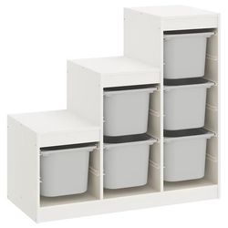 купить Короб для хранения Ikea Trofast 99x44x94 White/Grey в Кишинёве 