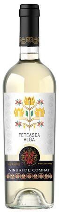 Vinuri de Comrat Folclor Feteasca Albă, sec alb,  0.75 L