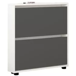 cumpără Raft pentru încălțăminte Mobildor-Lux Leo Slim 50x16x86H cm White/Anthracite în Chișinău 