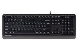 Keyboard A4Tech FK10, Multimedia Hot Keys, Laser Inscribed Keys , Splash Proof, Black/Grey, USB