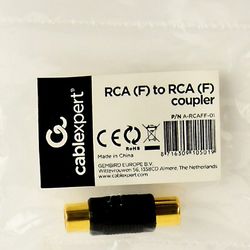Audio adapter RCA (F) to RCA (F) Singl coupler, Cablexpert A-RCAFF-01