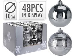 Glob pentru brad 100mm argintiu