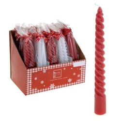 cumpără Decor de Crăciun și Anul Nou Promstore 27341 Set lumanari 2buc, 21cm, roșii/albe în Chișinău 