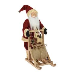 cumpără Decor de Crăciun și Anul Nou Promstore 37054 Mos Craciun pe sanie cu sac cu cadouri 25x30x45cm în Chișinău 