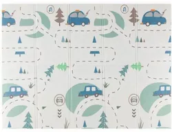 купить Коврик игровой Petite&Mars 435073 Covoras de joaca pliabil 2in1 Campy Cars&Arabesca в Кишинёве 