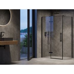 cumpără Baterie pentru cadă Ravak Panel Fix Cool! 80x195 Black transparent COPS-80 (X9VV40300Z1) în Chișinău 