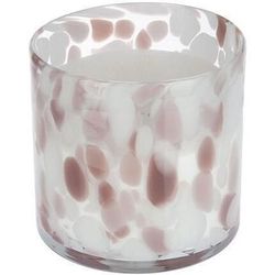 купить Свеча Promstore 48232 Свеча в стеклянном подсвечнике Цилиндр 10x10cm White Pink в Кишинёве 