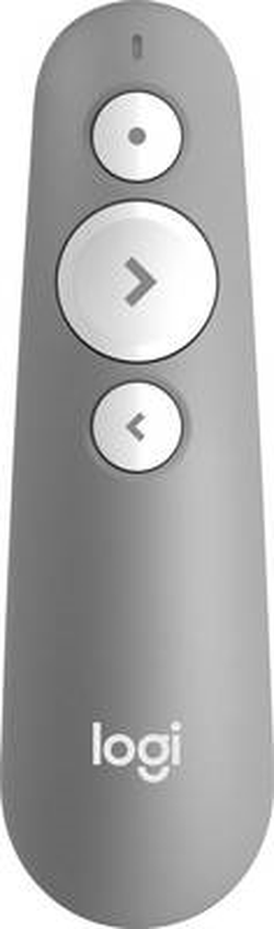 Presenter Logitech R500, Class 2 Laser, Range: 20m, Bluetooth/2.4 Ghz, 1xAAA, Grey