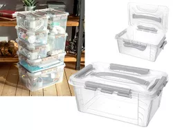 Контейнер Econova Grand box 4.2l, 29X19X12cm, замки, серый