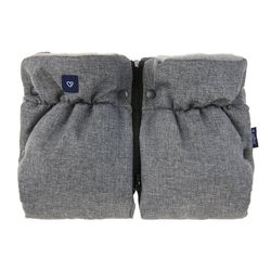 купить Аксессуар для колясок Zaffiro Муфта wool premium 38 x 26 cm Grey wool premium + melange grey в Кишинёве 