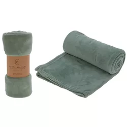 cumpără Textile de casă H&S 55273 Patura 125x150cm fleece, verde în Chișinău 