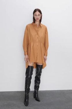 Платье ZARA Коричневый 4886/272/732