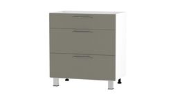 Kitchen lower cabinet with 3 boxes with shock absorber, 800 mm