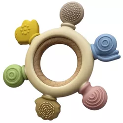 cumpără Iinel dentiție Roxy Kids RWDN-001 Штурвал, прорезыватель силиконовый с кольцом из бука în Chișinău 