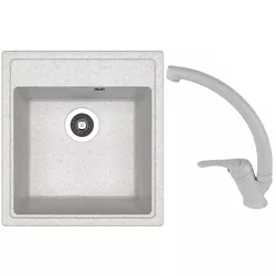 купить Мойка кухонная со смесителем Dr.Gans Nika 470 + SanDonna F 1069 gri в Кишинёве 