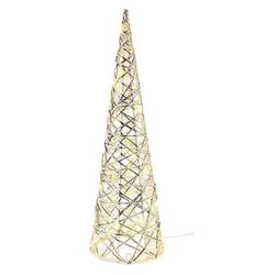cumpără Figurină cu lumină Promstore 56530 Figurina luminoasa Brad-piramida 20LED, 40cm, argintie în Chișinău 