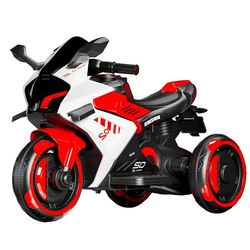 cumpără Mașină electrică pentru copii Richi (85297) Motocicleta rosie pe acumulator pentru copii (W6) în Chișinău 