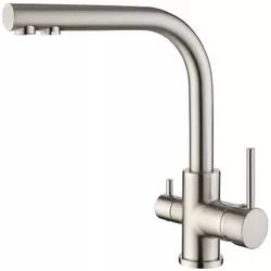 cumpără Bateria bucătărie Helika-AquaSanita 2663L-002 AKVADUO LONG Steel în Chișinău 