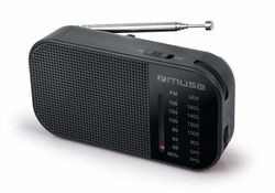 MUSE M-025 R, Analog Tuner FM/MW, Black