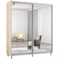 cumpără Dulap Mobildor-Lux Aron cu uși glisante din oglinzi (230x60x220H cm) Sonoma în Chișinău 