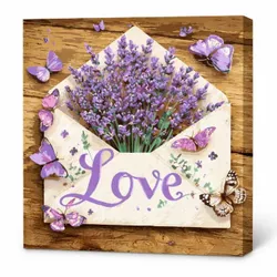 cumpără Tablou pe numere Ideyka KHO5175 40x40cm Eco, Lavanda in plic în Chișinău 