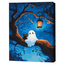купить Картина по номерам BrushMe BS54403 40х50сm (în cutie) Prieteni de Halloween в Кишинёве 