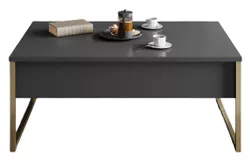 купить Журнальный столик Trendy Lux, Antracit, Aur 74x13,4x98cm в Кишинёве 