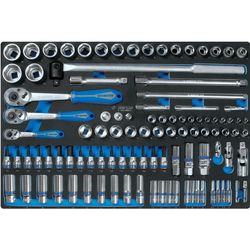 cumpără Set de unelte de mână King Tony 9-9503MRV01 Set de chei tubulare de 1/4", 3/8", 1/2", 6 vârfuri cu accesorii, 103 buc. (SPUMA) în Chișinău 