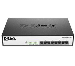 .8-port 10/100Mbps  POE, D-Link DES-1008P+/A1A, 140W Budget, 19" Rackmount, Steel Case