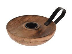 Подсвечник дерево манго D14X3cm