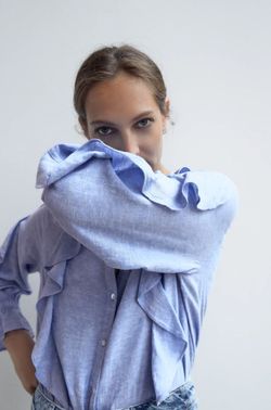 Блуза ZARA Голубой 2949/030/406