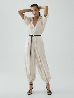 Брюки Massimo Dutti Слоновая кость 5088/555/251