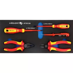 cumpără Set de unelte de mână Hoegert HT7G139 диэлектрические отвертки и клещи 1000V, индикатор напряжения 5 шт. în Chișinău 