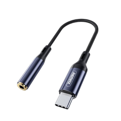 Audio Adaptor Remax Adapter Remax Type-C to 3.5mm AUX, /USB Type-C, 0,15m, Negru