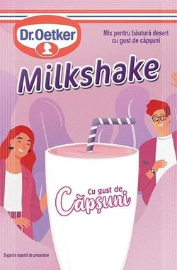 Молочный коктейль со вкусом клубники Dr. Oetker , 33г