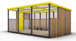 купить Комплектующий элемент для детской площадки PlayPark 4616 Павильон ПЛ-611 (с полом и скамейками) в Кишинёве 