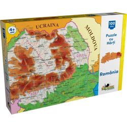 cumpără Puzzle Noriel NOR4674 Puzzle 100 piese Harta Romaniei Refresh în Chișinău 