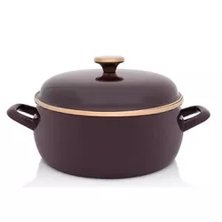 cumpără Cratiță Metalac 57043 Cratita emailata Bordo Princ 24cm, 5L, capac din metal în Chișinău 