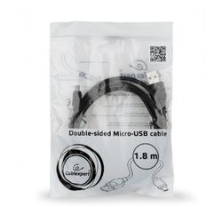 Cable Double-sided MicroUSB to USB, 1.8 m,  Cablexpert, CC-USB2-AMmDM-6
