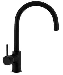 купить Смеситель кухонный Rubano 27195 pipa U inox, negru в Кишинёве 