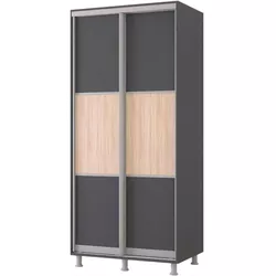 cumpără Dulap Mobildor-Lux Aron-S 1.0m-1.8m uși glisante din PAL orizontal (120x60x220H cm) Anthracite în Chișinău 