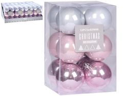 Набор шаров 12X60mm "Whisper Pink" в коробке, 3 дизайна