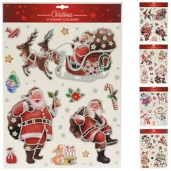 купить Новогодний декор Promstore 20253 Наклейки новогодние 30x42cm с серебрянным глиттером в Кишинёве 