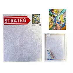 cumpără Tablou pe numere Strateg 57273 Abstractul texturii 40x50cm în Chișinău 