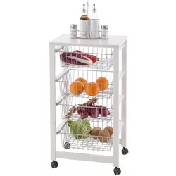 купить Тумбочка Arredamenti Italia GingerOne, для овощей с верхом, белый лак в Кишинёве 