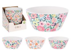 Salatiera din plastic EH Spring Flower D25.5cm, H11.5cm