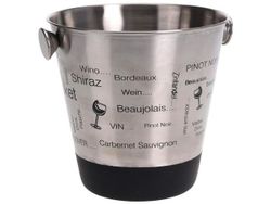 Galeata de gheata cu fund de cauciuc D14сm, H13cm,inox