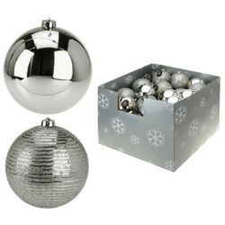 купить Новогодний декор Promstore 23536 Шар елочный 140mm серебряный в Кишинёве 