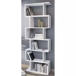 купить Офисный стеллаж Bofigo Зигзаг, 70x24x192 см, Белый (15-60-01) в Кишинёве 