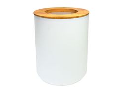 Cos pentru gunoi Kanta 5l, plastic/bambus, alb